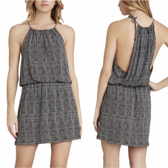 BCBGeneration Dresses & Skirts - BCBGeneration Shirred Waist Tribal Print Dress Black White Size XS